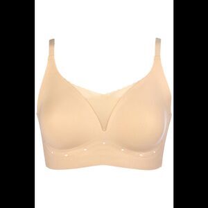 Rhonda Shear Women's Invisible Edge Breathable Gel Bra Beige -